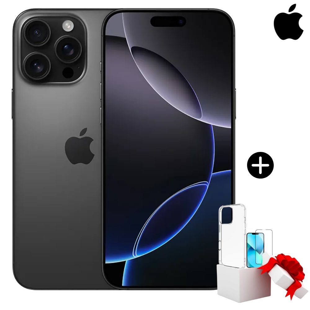 Apple iPhone 16 Pro Max 256GB ESIM -Black Titanium + Mica y case